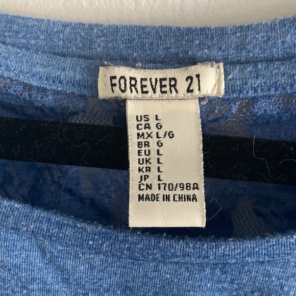 Forever 21 | Blue Crop Top - Picture 4 of 5